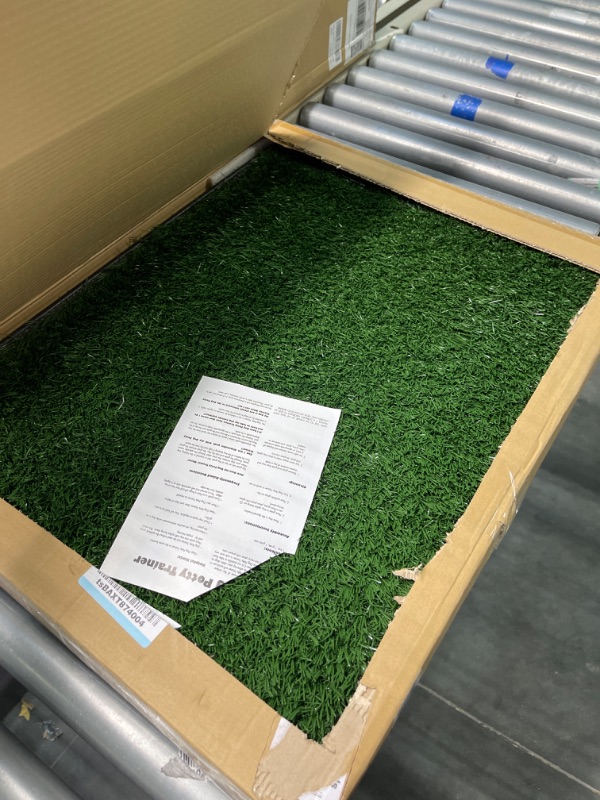 Photo 1 of Artificial Grass Puppy Pee Pad for Dogs and Small Pets - 20x25 Reusable 3-Layer Training Potty Pad with Tray - Dog Housebreaking Supplies by PETMAKER
