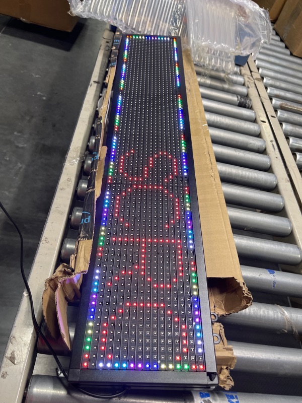 Photo 2 of PH10 mm WiFi Led Sign 40 x 8 inch Led Scrolling Message Board RGB Full Color Display with SMD Technology for Advertising and Business 40"x8"