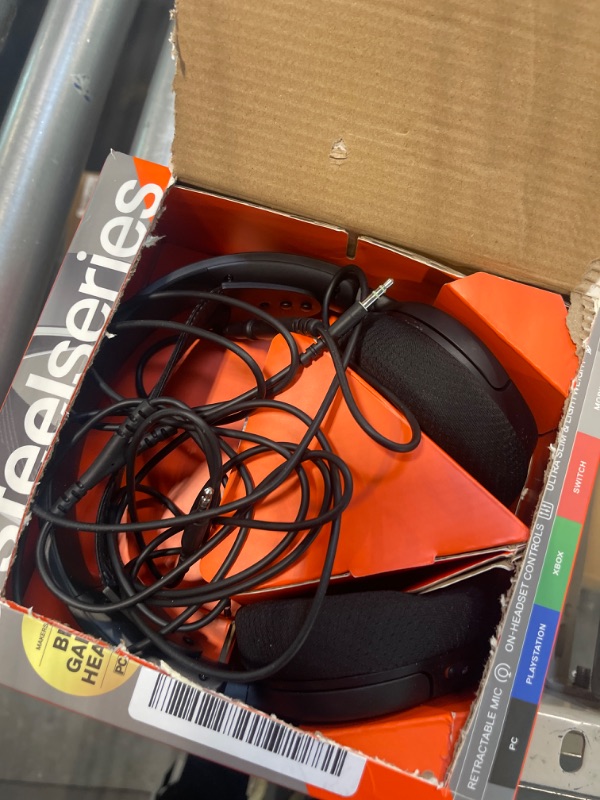 Photo 2 of NEW SteelSeries Arctis Nova 1 Multi-System Gaming Headset — Hi-Fi Drivers — 360° Spatial Audio — Comfort Design — Durable — Ultra Lightweight — Noise-Cancelling Mic — PC, PS5/PS4, Switch, Xbox - Black Black Wired Arctis Nova 1 Headset