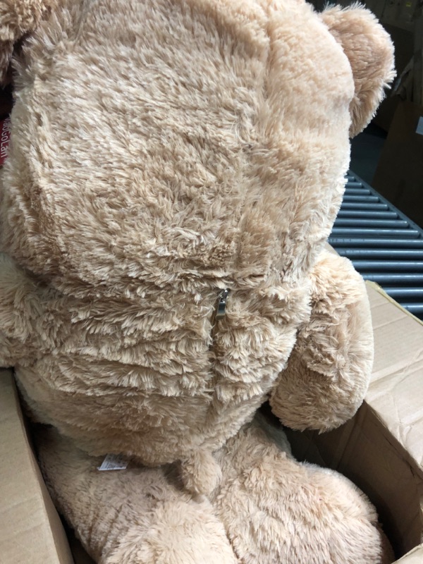 Photo 1 of Hot New Lovely Giant American Bear Plush Toy Stuffed Animals Teddy Bear Doll Pillow Kids Girls Popular Valentine Birthday Gift (Light Brown,55 inch)
