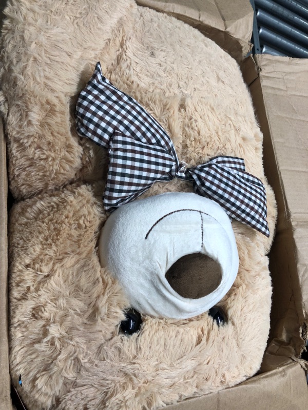 Photo 1 of Hot New Lovely Giant American Bear Plush Toy Stuffed Animals Teddy Bear Doll Pillow Kids Girls Popular Valentine Birthday Gift (Light Brown,55 inch)
