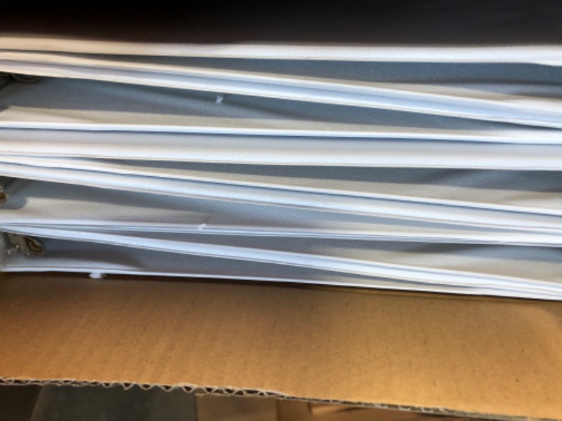 Photo 1 of ½ Inch 3 Ring Binder .5 inch White Clear View Cover with 2 Inside Pockets, Colored School Supplies Office and Home Binders, 6 Pack – by Enday .5-Inch 6 White