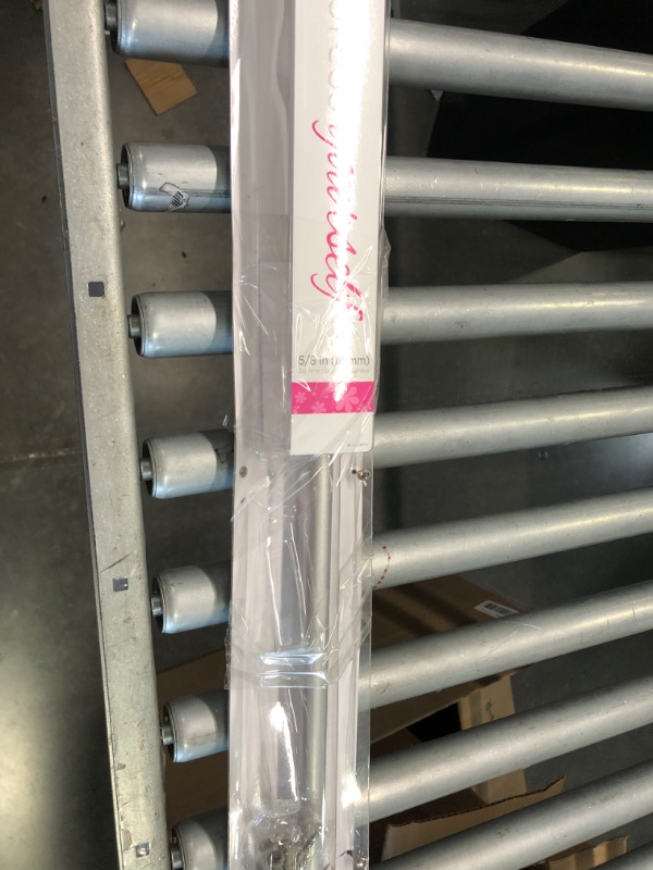 Photo 1 of 5/8" Fluted Ball Curtain Rod Set, 26 to 48 Inches, Pink
