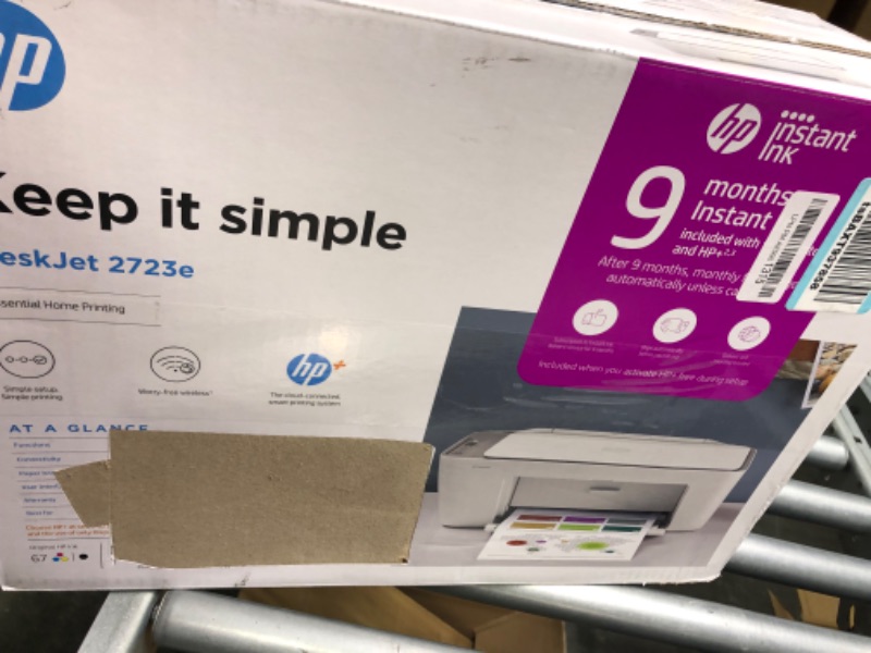 Photo 2 of HP DeskJet 2723e All-in-One Printer with Bonus 9 Months of Instant Ink