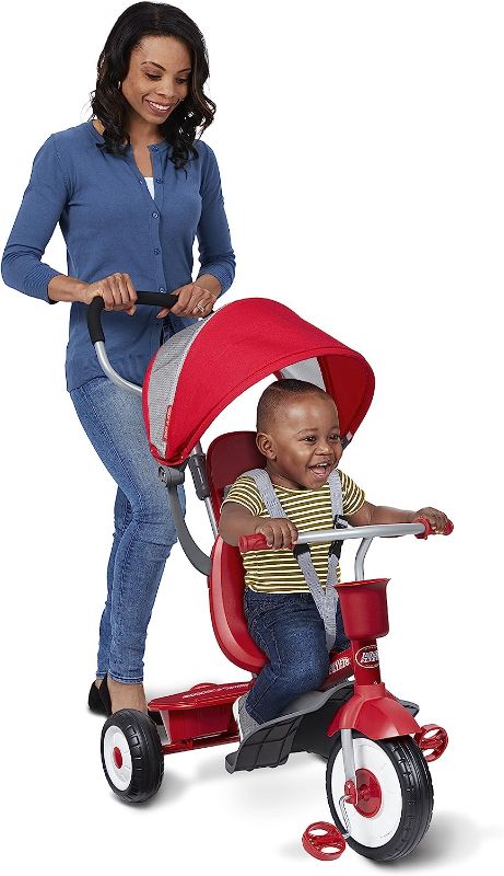 Photo 2 of Radio Flyer 4-in-1 Stroll 'N Trike
4-in-1 Stroll 'N Trike, Red Toddler Tricycle for Ages 1 Year -5 Years, 19.88" x 35.04" x 40.75"
