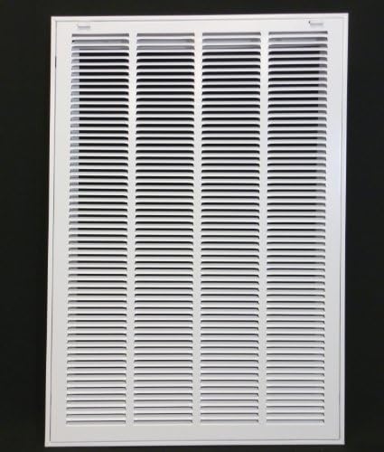 Photo 1 of 20" X 30" Steel Return Air Filter Grille for 1" Filter - Easy Plastic Tabs for Removable Face/Door - HVAC Duct Cover - Flat Stamped Face -White...
