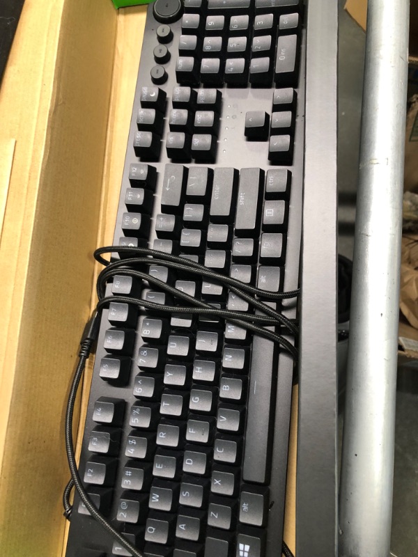 Photo 2 of Razer Huntsman V2 Optical Gaming Keyboard: Fastest Linear Optical Switches Gen-2 w/Sound Dampeners & 8000Hz Polling Rate - Doubleshot PBT Keycaps - Dedicated Media Keys & Dial - Ergonomic Wrist Rest Classic Black Keyboard Huntsman V2 Linear Optical Switch