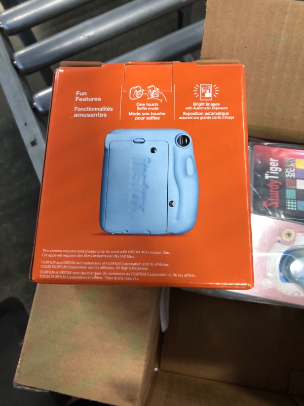 Photo 1 of Fujifilm Instax Mini 11 Camera with Fujifilm Instant Mini Film (60 Sheets) Bundle with Deals Number One Accessories Including Carrying Case, Selfie Lens, Photo Album, Stickers (Sky Blue)