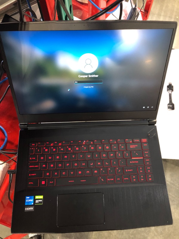 Photo 3 of --- IS LOCK ---MSI GF63 Thin 11SC-693 15.6" Gaming Laptop, Intel Core i5-11400H, NVIDIA GeForce GTX 1650, 8GB Memory, 256GB NVMe SSD, Windows 11
