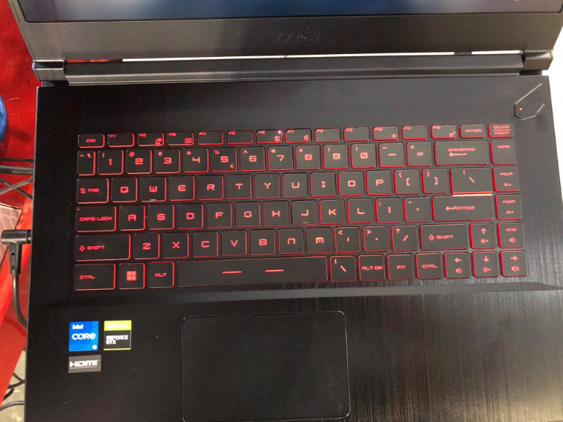 Photo 4 of --- IS LOCK ---MSI GF63 Thin 11SC-693 15.6" Gaming Laptop, Intel Core i5-11400H, NVIDIA GeForce GTX 1650, 8GB Memory, 256GB NVMe SSD, Windows 11
