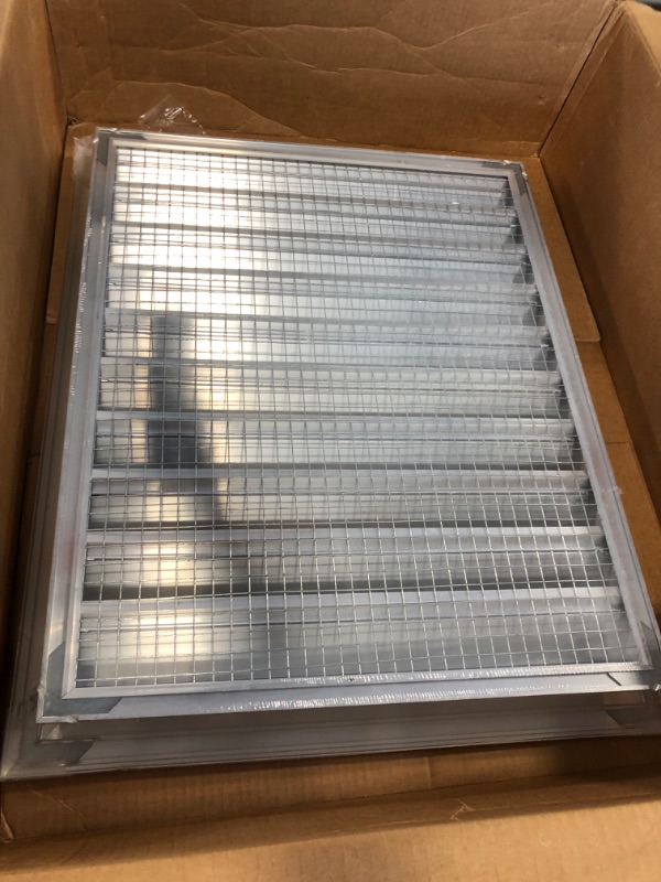 Photo 3 of 18"w X 22"h Aluminum Exterior Vent for Walls & Crawlspace - Rain & Waterproof Air Vent with Screen Mesh - HVAC Grille - Aluminum [Outer Dimensions 19.5”w x 23.5”h] 18 x 22 Anodized Aluminum
--- Factory Seal --- 