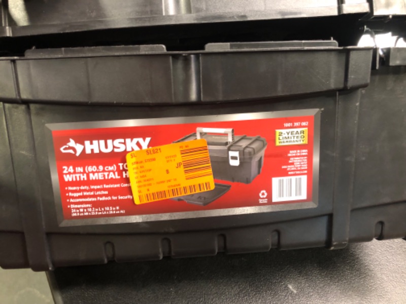 Photo 1 of 24 in. Hand Tool Box in Black
