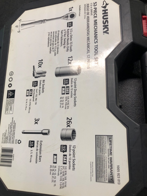 Photo 1 of 52 Piece Mechanics Tool Set
