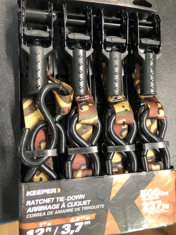 Photo 2 of 1 in. x 12 ft. Desert Camo Ratchet (4-Pack)