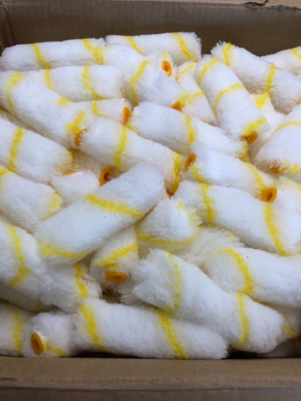 Photo 1 of 500 Pcs 4 Inch Paint Roller Mini Paint Roller Covers 1/2" Nap Microfiber Roller Covers Bulk, Small Paint Roller Home Repair Tools House Painting...
