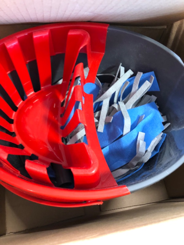 Photo 3 of Fayina Bucket & Wringer Viscose Cleaning System - Stainless Steel Handle Extendable up to 56 Inches, Washable & Reusable Viscose Mop Head (2 Count) and Storage Organizer Peg (1 Count)