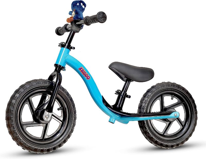 Photo 1 of KRIDDO Toddler Balance Bike, Age 18 Months to 5 Years Old Boys Girls, Early Learning Interactive Push Gift Bicycle with Steady Balancing and Footrest , Blue
