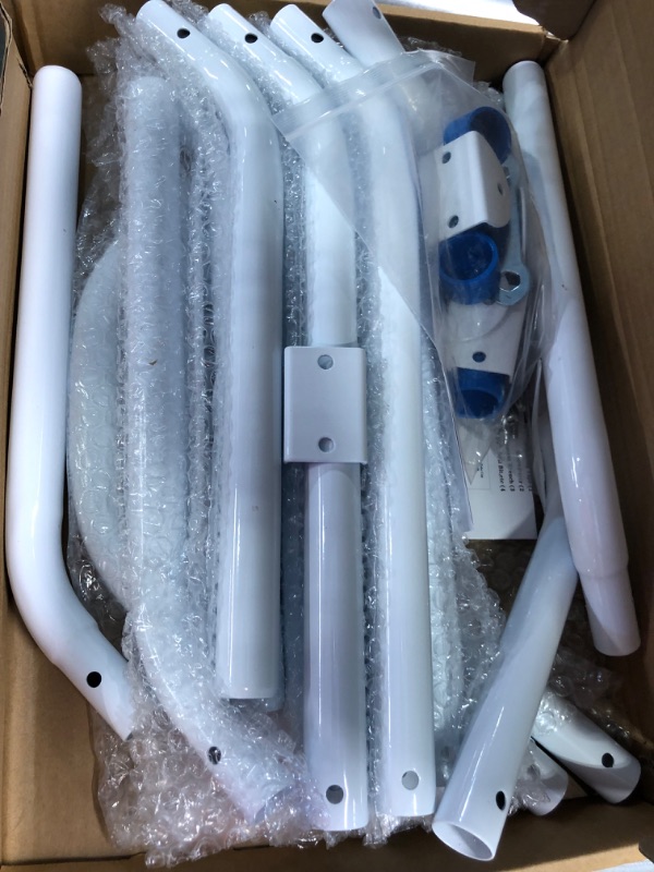 Photo 1 of 5PCS Pool Solar Cover Holder-U-Shaped Tube Set Keep Pool Cover Away from The Ground-Solar Cover Hooks for Above-Ground Swimming Pool Solar Blankets Storage