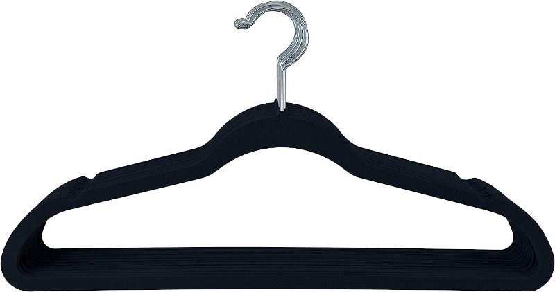 Photo 1 of Simplify 2 PACKS OF 10 Super Slim Velvet Huggable Hangers in Black
