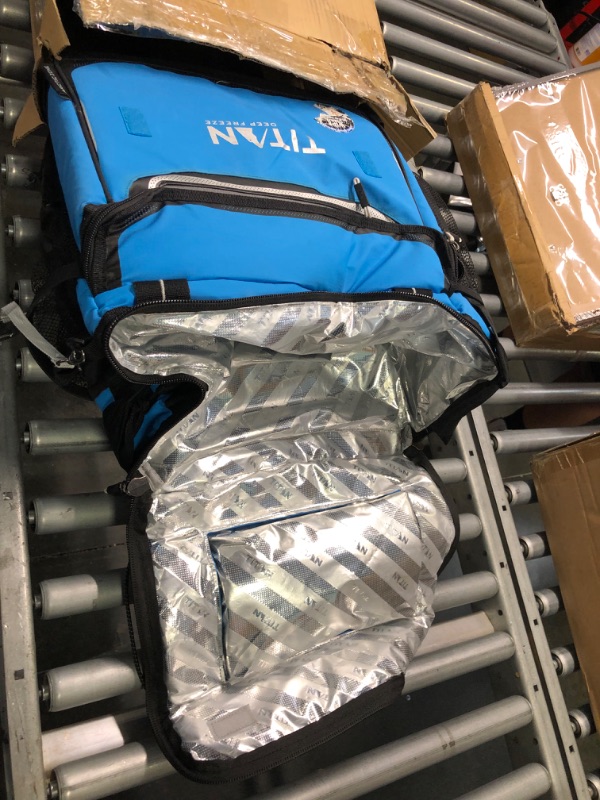Photo 1 of Arctic Zone Titan Deep Freeze 60 (50+10) Can Collapsible Rolling Cooler with Wheels and All-Terrain Cart Process Blue
--- Need To Be Clean --- 