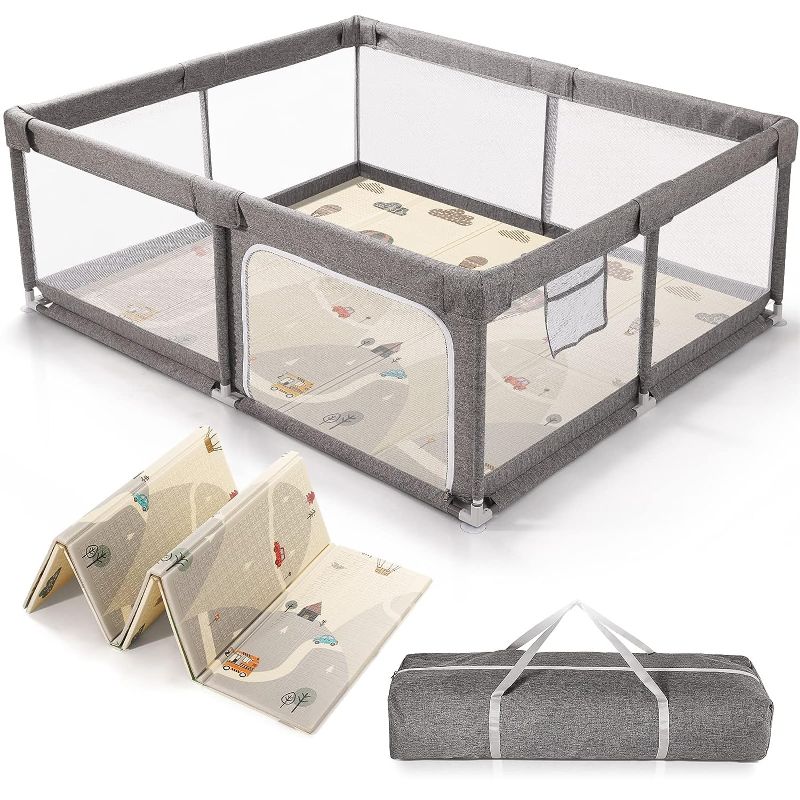 Photo 1 of Baby playpen with mat Play pens for Babies and Toddlers Foldable Baby gate playpen Baby gate playpen playard for Baby
