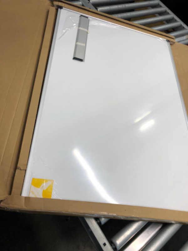 Photo 4 of XBoard Magnetic Dry Erase Board/Whiteboard, 36 X 24 Inches, Double Sided White Board,1 Dry Eraser & 3 Dry Erase Markers & 4 Push Pin Magnets 36" x 24"