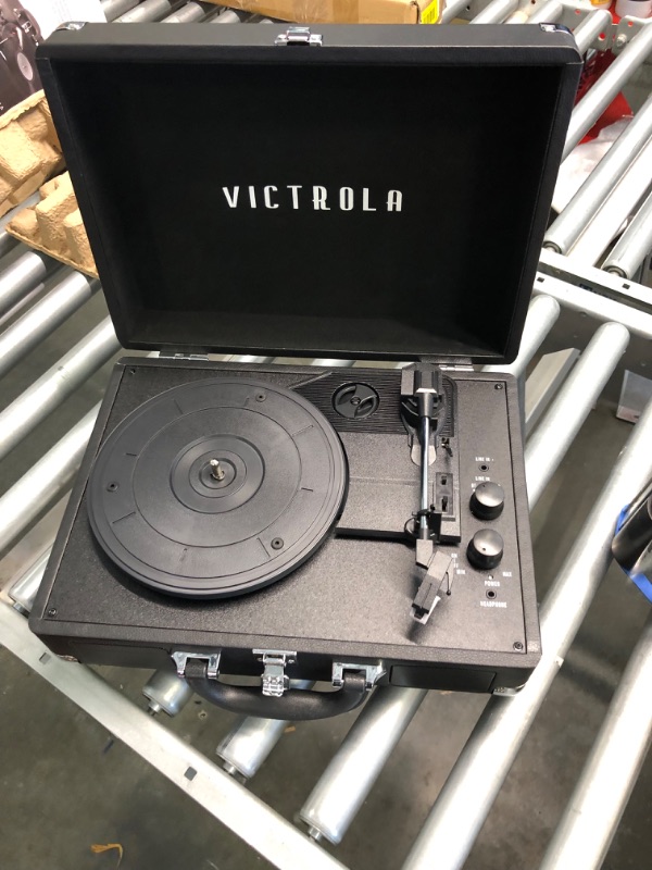 Photo 3 of Victrola Journey+ Bluetooth Suitcase Record Player, Black (VSC-400SB-BLK-SDF) Black Record Player