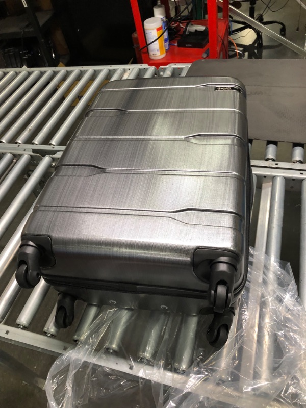 Photo 1 of Coolife Luggage Expandable(only 28") Suitcase PC+ABS Spinner Built-In TSA lock 20in 24in 28in Carry on (Charcoal, M(24in).) Charcoal. M(24in).