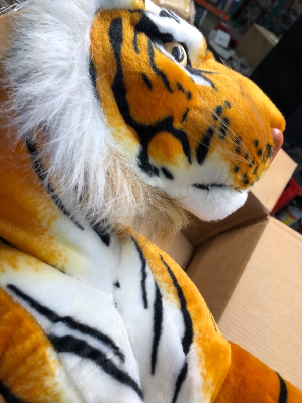 Photo 1 of HCSXMY Realistic Soft Stuffed Animals Plush Toy Tiger for Kids Gifts (Tail Measurement Not Included) (31.5inch/80cm)