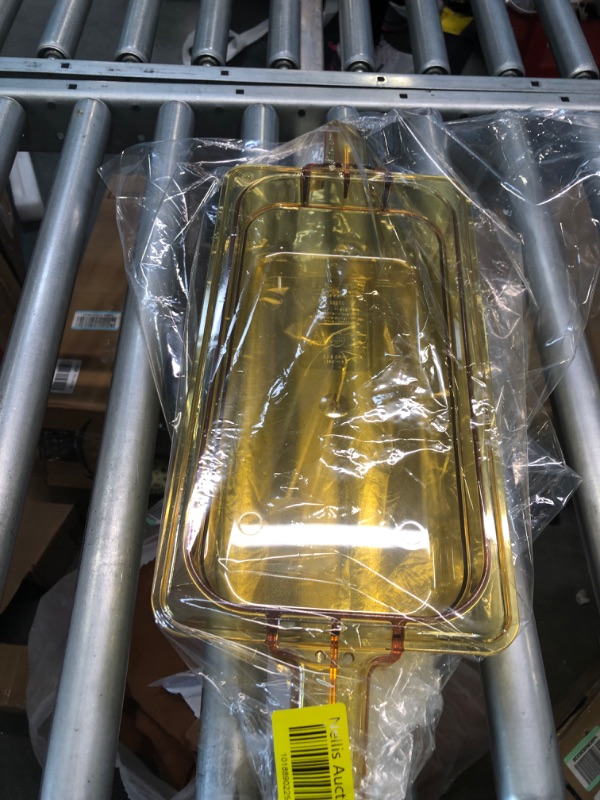 Photo 1 of Carlisle FoodService Products 30860HH13 StorPlus High Heat Food Pan With 2 Handles, 2.5" Deep, Third Size, Amber