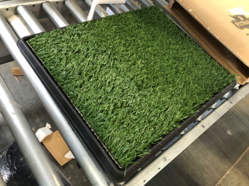 Photo 3 of Artificial Grass Puppy Pad for Dogs and Small Pets – Portable Training Pad with Tray – Dog Housebreaking Supplies by PETMAKER (16" x 20")