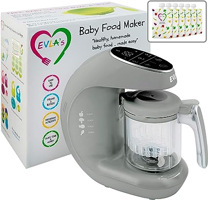 Photo 1 of Baby Food Maker | Baby Food Processor Blender Grinder Steamer | Cooks & Blends Healthy Homemade Baby Food in Minutes | Self Cleans | Touch Screen Control | 6 Reusable Food Pouches
