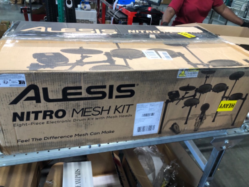 Photo 2 of Alesis Drums Nitro Mesh Kit & Strike Amp 8 Bundle - Eight Piece Mesh Electric Drum Set With 385 Drum Kit Sounds and 2000W Drum Amplifier Nitro Mesh Kit with 8" Drum Amp