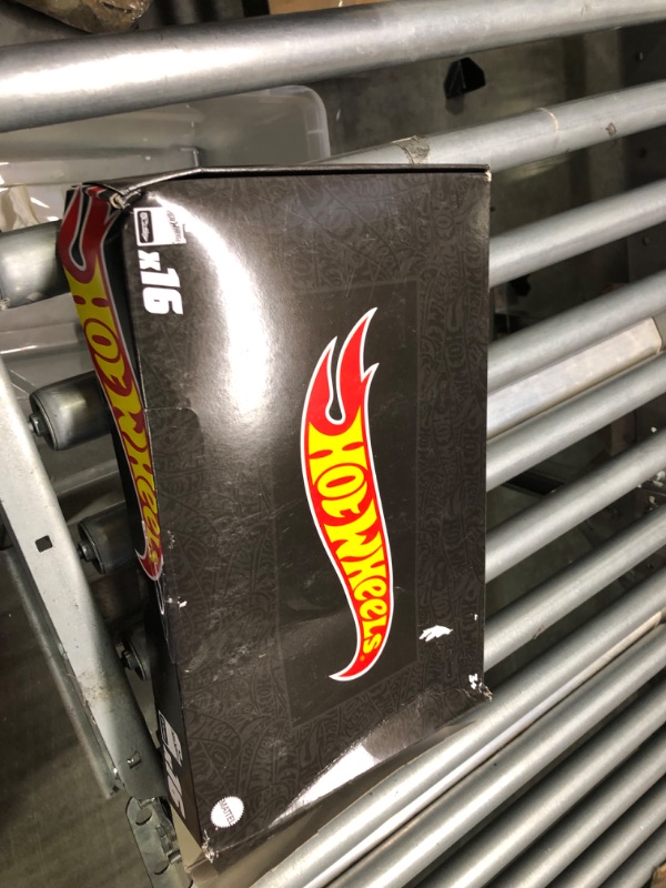 Photo 1 of Hot Wheels Basics Black Box, 16 First-Appearance Toy Cars in 1:64 Scale, Possibly Includes a Treasure Hunt Car, Toy for Collectors & Kids 3 Years Old & Older Box I
