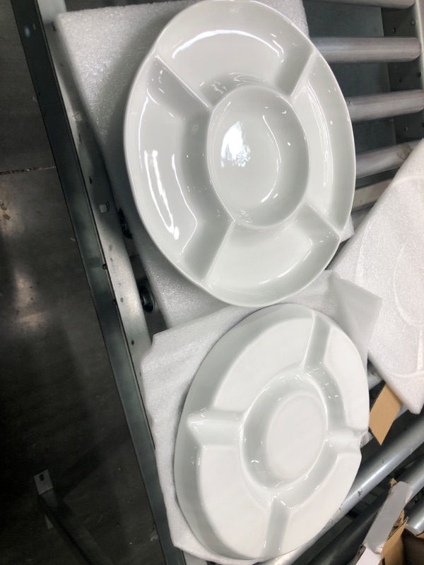 Photo 1 of 2 white dish trays 