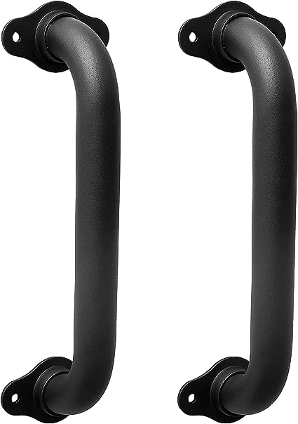 Photo 1 of  Metal Short Handrail for Indoor Stairs 2 Pack (matte black)
