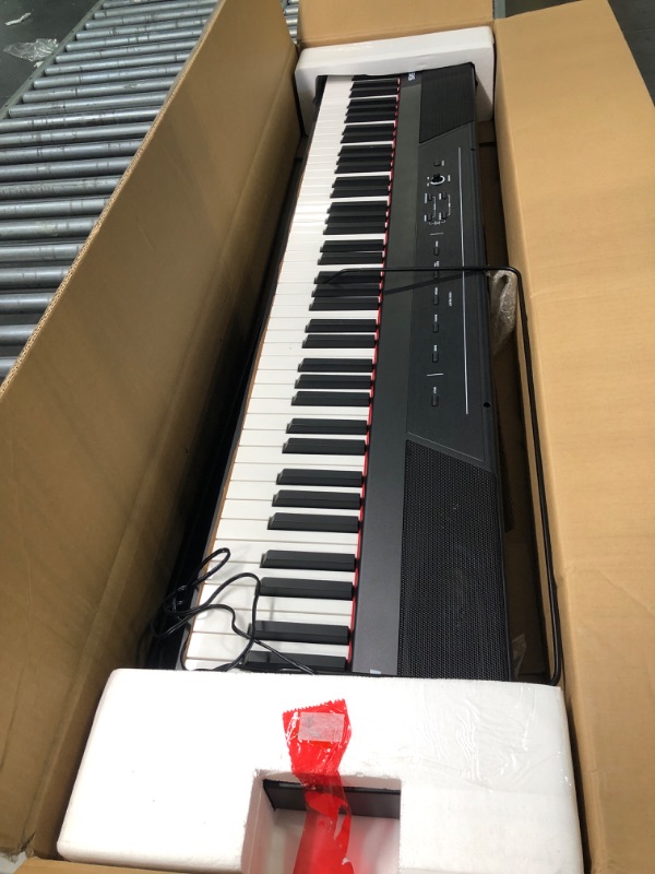 Photo 3 of Alesis Recital – 88 Key Digital Piano Keyboard with Semi Weighted Keys, 2x20W Speakers, 5 Voices, Split, Layer and Lesson Mode, FX and Piano Lessons Recital Piano Only