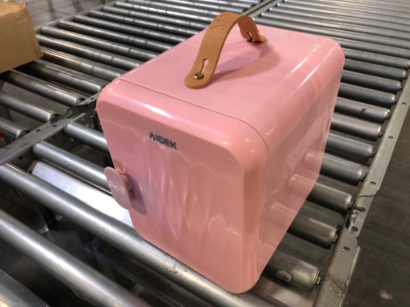 Photo 1 of Aidek Cosmetic Makeup Mini Fridge for Skin Care, 4L Portable Beauty Fridges DIY Shelves for Bedroom, Dorm, Office, Small Refrigerator, AC/DC12v Car Cooler for Desktop and Travel (Rose Pink)
