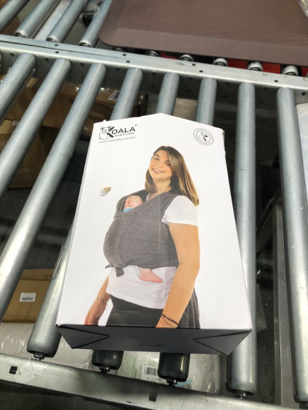 Photo 1 of Koala Babycare Baby Carrier Wrap, Easy to Wear As a T-Shirt - Baby Wearing Wrap One Size Fits All - Newborn Wrap Carrier Up to 22lbs Anthracite