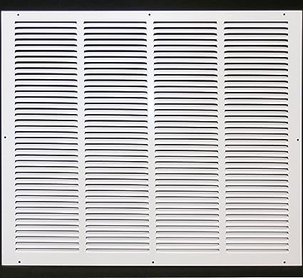 Photo 1 of 24"w X 20"h Steel Return Air Grilles - Sidewall and Ceiling - HVAC Duct Cover - White [Outer Dimensions: 25.75"w X 21.75"h] 24 X 20 White