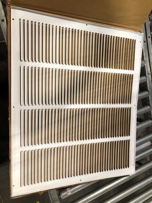 Photo 3 of 24"w X 20"h Steel Return Air Grilles - Sidewall and Ceiling - HVAC Duct Cover - White [Outer Dimensions: 25.75"w X 21.75"h] 24 X 20 White