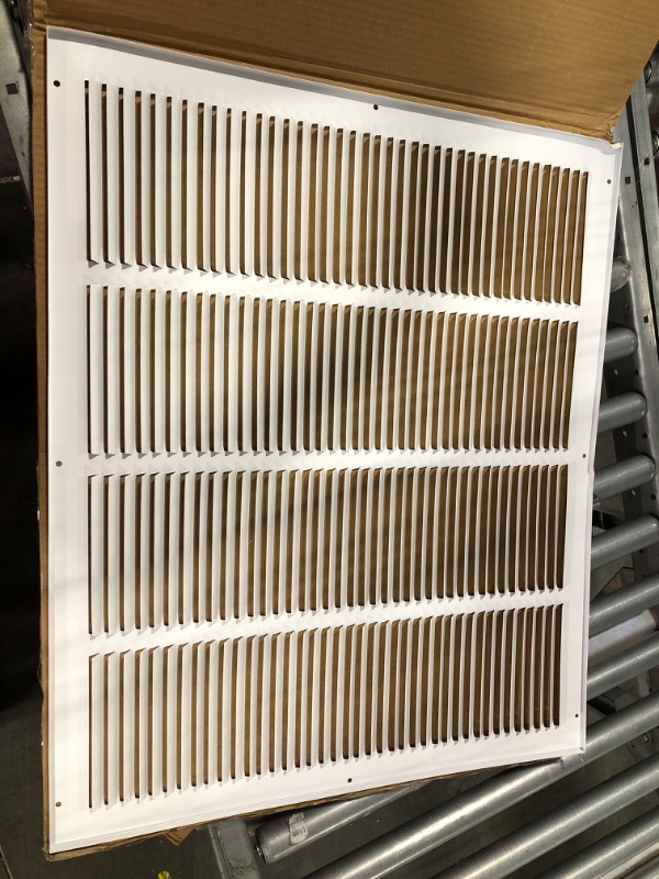 Photo 1 of 24"w X 20"h Steel Return Air Grilles - Sidewall and Ceiling - HVAC Duct Cover - White [Outer Dimensions: 25.75"w X 21.75"h] 24 X 20 White