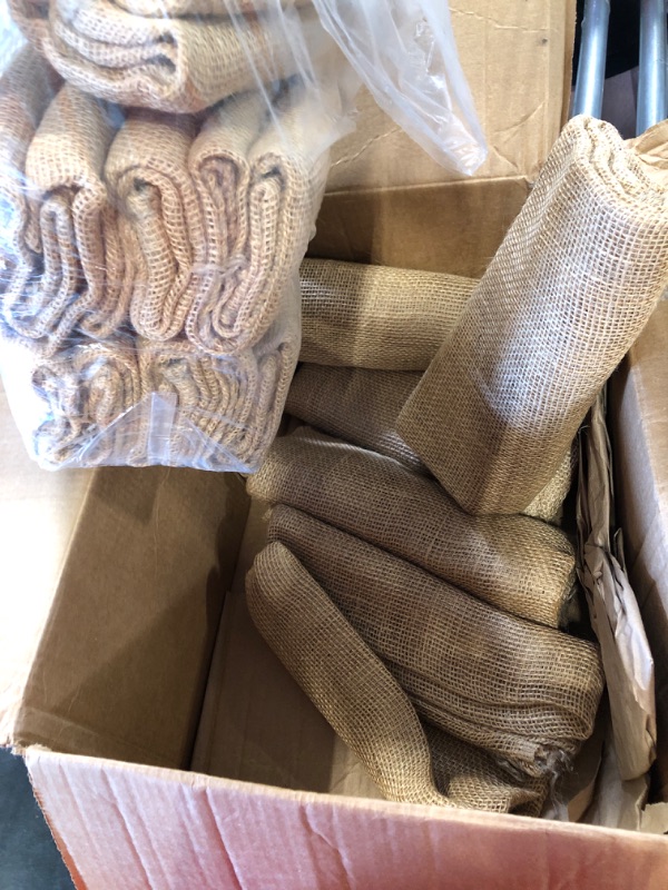 Photo 3 of Large Burlap Potato Sack Race Bags, 23x40" Burlap Bags, Outdoor Lawn Games for Kids & Adults - Easter Games, 4th of July BBQ, Picnic, Block Party, Family Reunion, Birthday Party, Halloween - Set of 12 23x40 Inch (Pack of 12) Natural Burlap Scent (Beige)