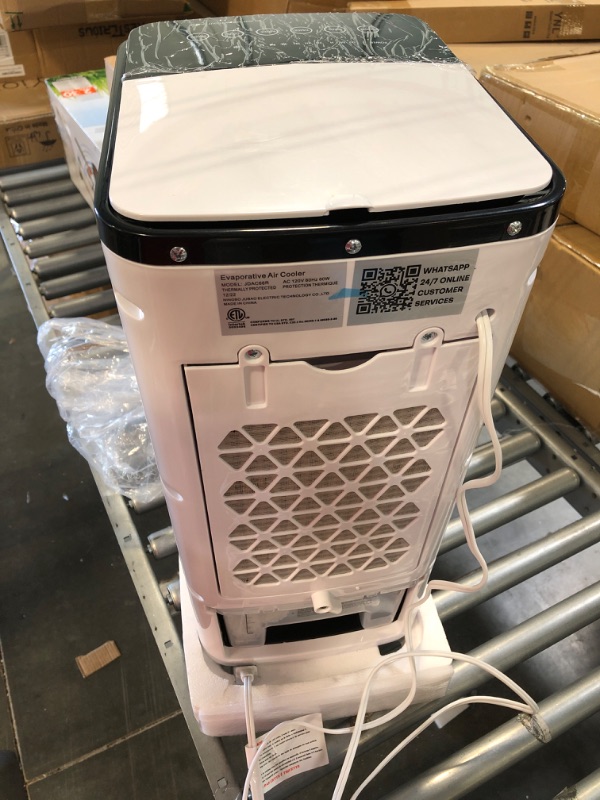 Photo 1 of 24" Evaporative Air Cooler & Mini Portable Air Conditioner, Personal AC Cooling Fan for Room Office Camping, Mini Portable Air Conditioner Ice Cubes
