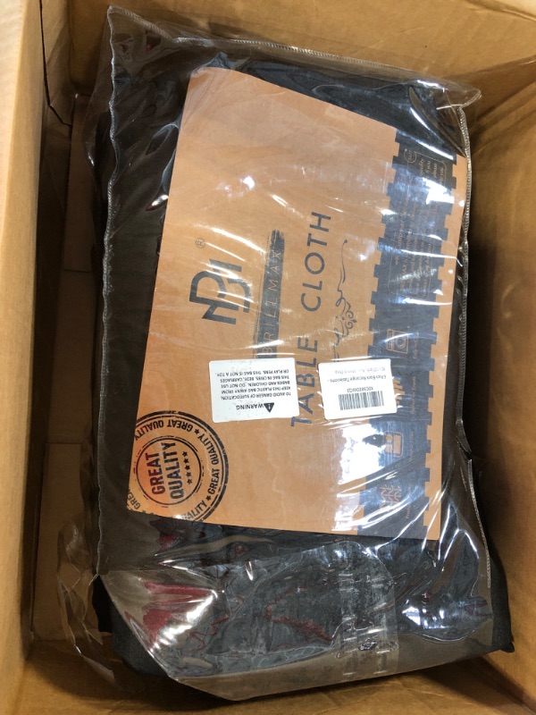 Photo 1 of 6 Pack Black Tablecloths for 6 Foot Rectangle Tables 90 x 132 Inch - 6ft Rectangular Bulk Linen Polyester Fabric Washable Long Table Clothes for Wedding Reception Banquet Party Buffet Restaurant Black 90x132 In, 6 Pack
