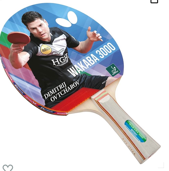 Photo 1 of Butterfly Wakaba Shakehand Table Tennis Racket | Japan Series | Outstanding Control with Reliable Speed and Spin | Recommended for Beginning Level Players