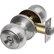 Photo 1 of 
 Keyless Lock Set in Solid Stainless Steel for Bedroom or Bathroom, Standard Round Ball Handle, Privacy Door Knob, Keyless Lock Set in Solid Stainless Steel for Bedroom or Bathroom, Stand…