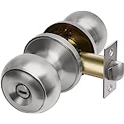 Photo 1 of  Keyless Lock Set in Solid Stainless Steel for Bedroom or Bathroom, Standard Round Ball Handle, Privacy Door Knob, Keyless Lock Set in Solid Stainless Steel for Bedroom or Bathroom, Stand…