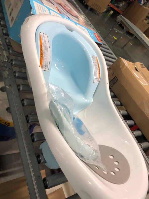 Photo 1 of Fisher-Price 4-In-1 Sling 'N Seat Bath Tub, Pacific Pebble, Baby To Toddler Convertible Tub With Seat And Toys