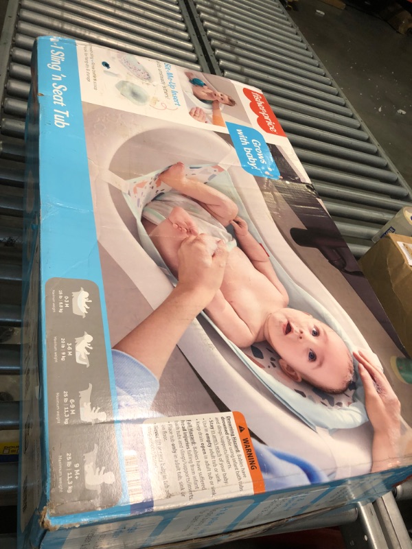 Photo 1 of Fisher-Price 4-In-1 Sling 'N Seat Bath Tub, Pacific Pebble, Baby To Toddler Convertible Tub With Seat And Toys